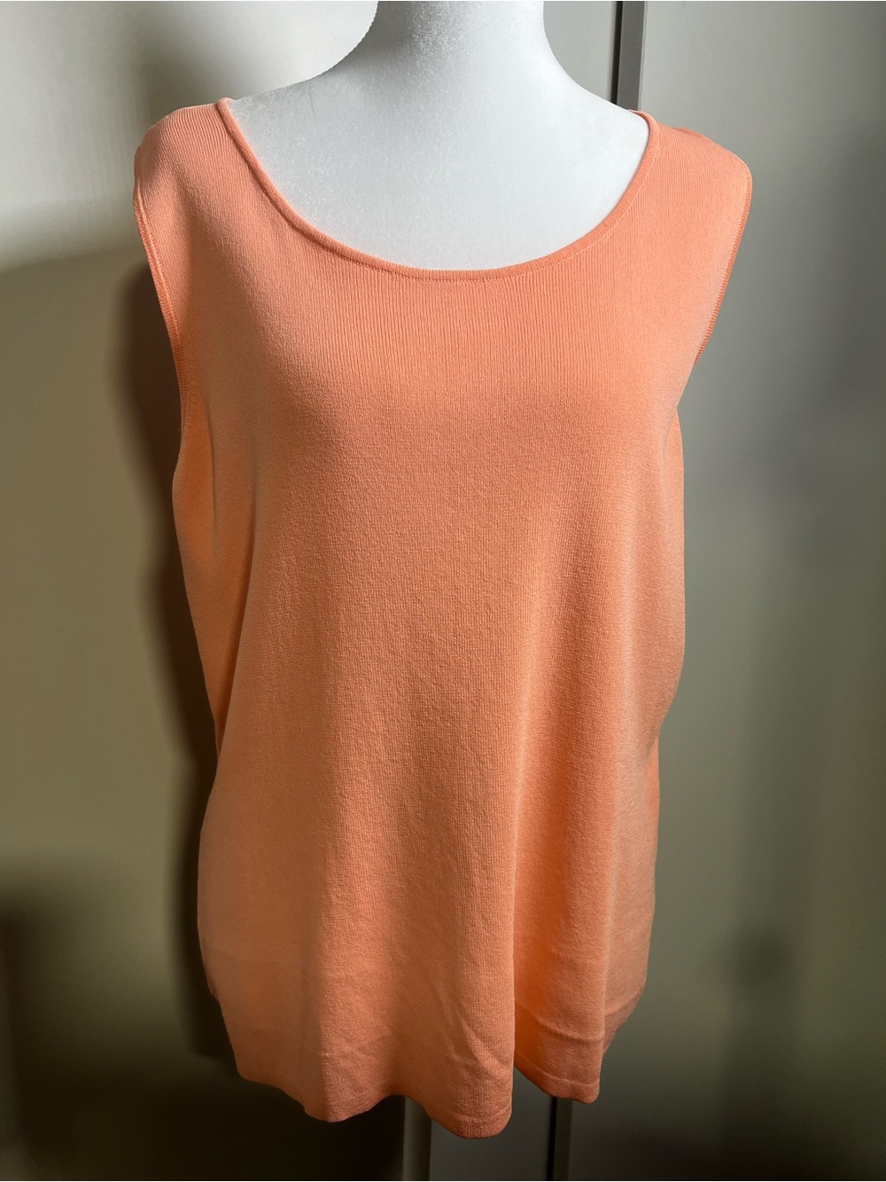 August Max Peach Sleeveless Knit Tank